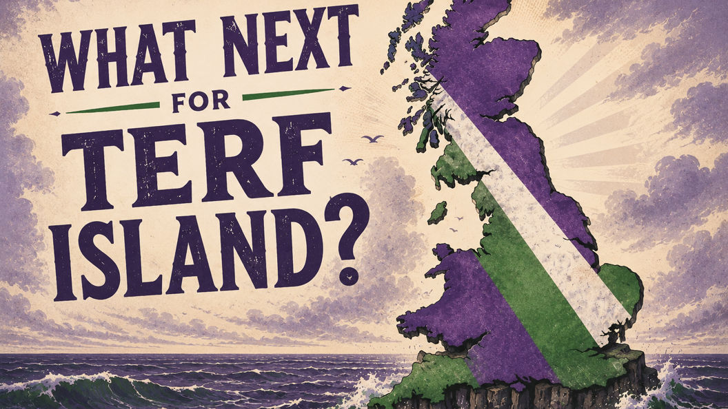 UK map in green and purple